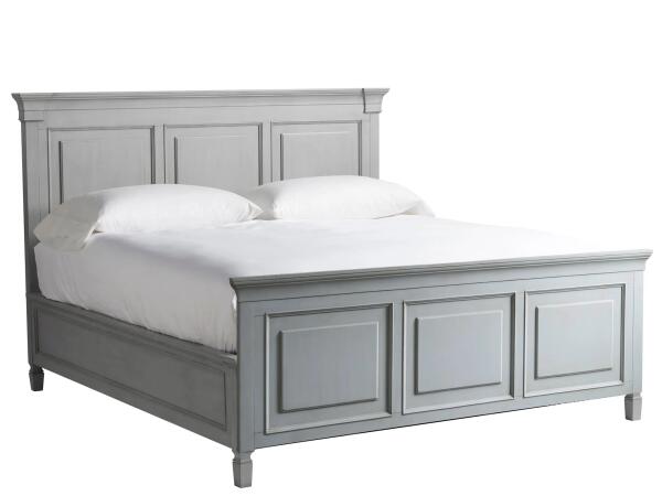 Summer Hill French Grey Queen Panel Bed Beds Universal Furniture