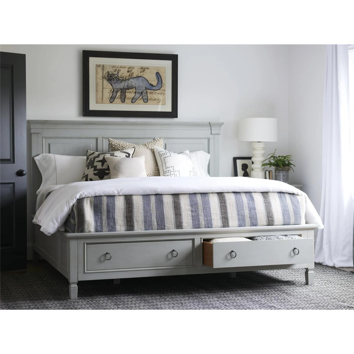 Summer Hill - French Gray Storage Queen Bed - Image 2