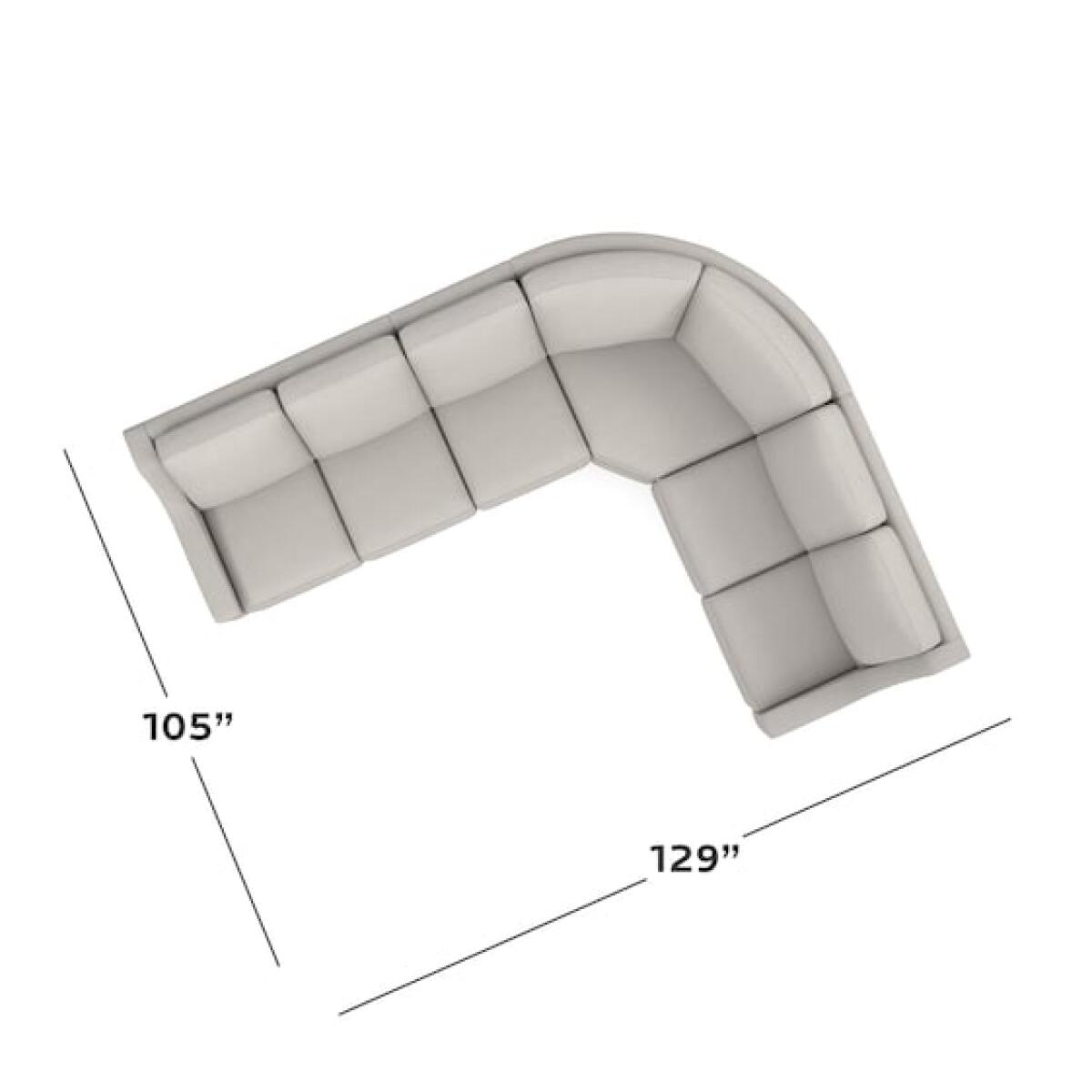 Benchmade Motion 4 Piece Reclining Fabric L-Shaped Sectional - Image 2