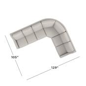 Benchmade Motion 4 Piece Reclining Fabric L-Shaped Sectional - Image 2