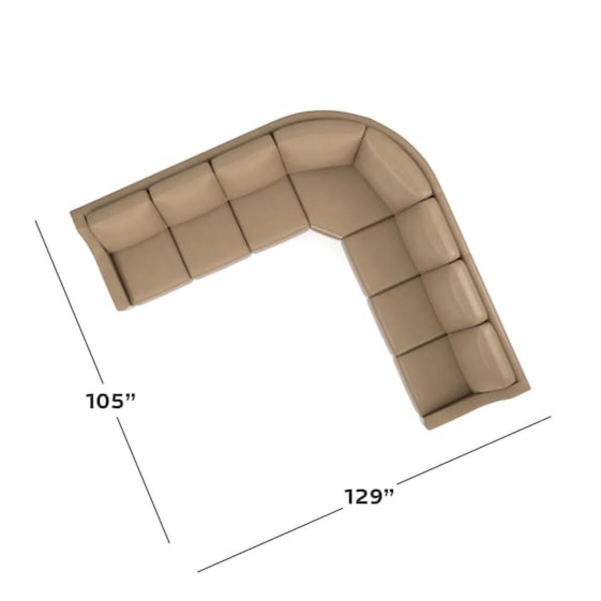 Benchmade Motion 4 Piece Reclining Leather L-Shaped Sectional - Image 2