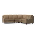 Benchmade Motion 4 Piece Reclining Leather L-Shaped Sectional