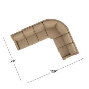 Benchmade Motion 5 Piece Reclining Leather L-Shaped Sectional - Image 2