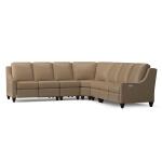 Benchmade Motion 5 Piece Reclining Leather L-Shaped Sectional