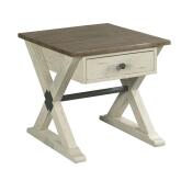 Reclamation Place Trestle Drawer End Table