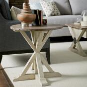 Reclamation Place Trestle Round End Table - Image 2