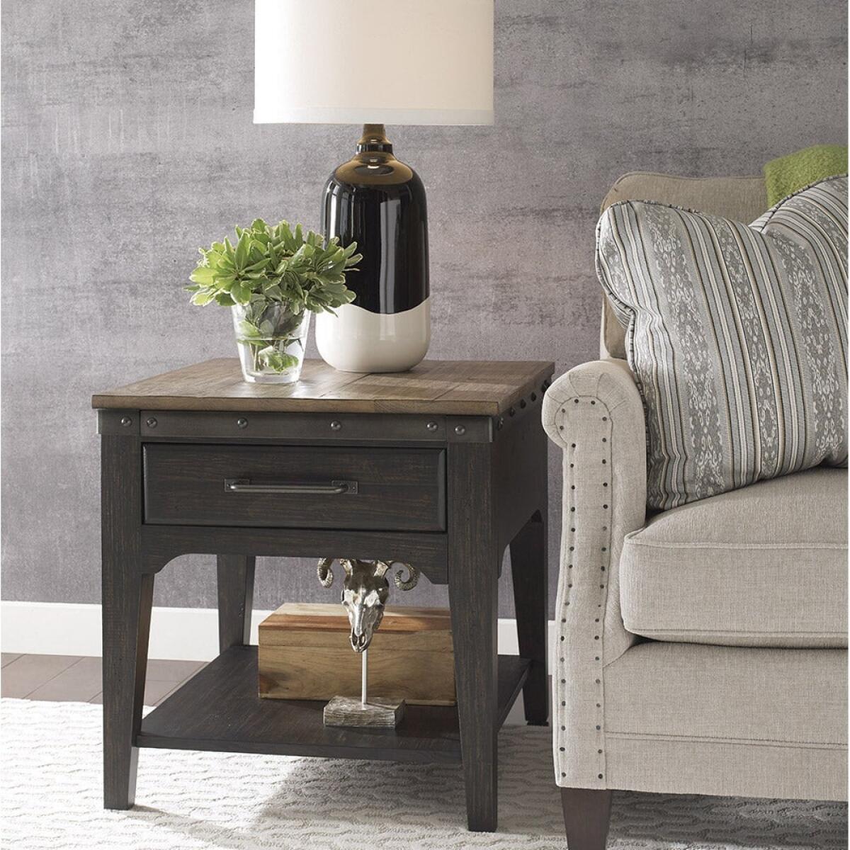 Plank Road Artisans Rectangular Drawer End Table - Image 2