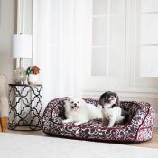 Harper Sofa Bed, Merlot Jacquard - Image 3