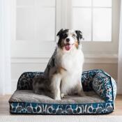 Sadie Sofa, Blue Jacquard - Image 4