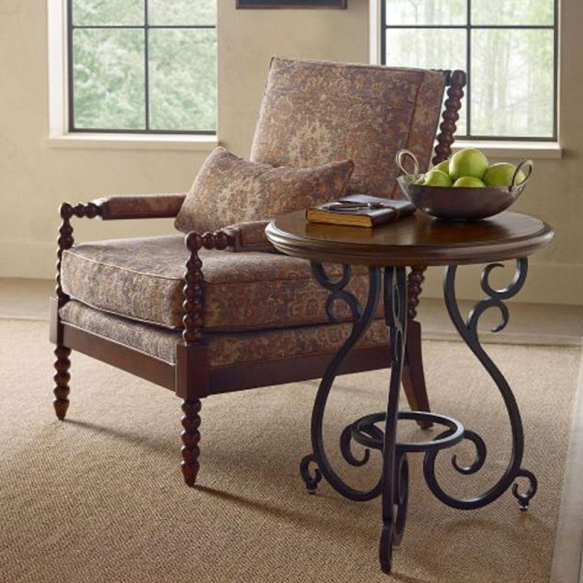 Portolone Accent Table with Metal Base - Image 2