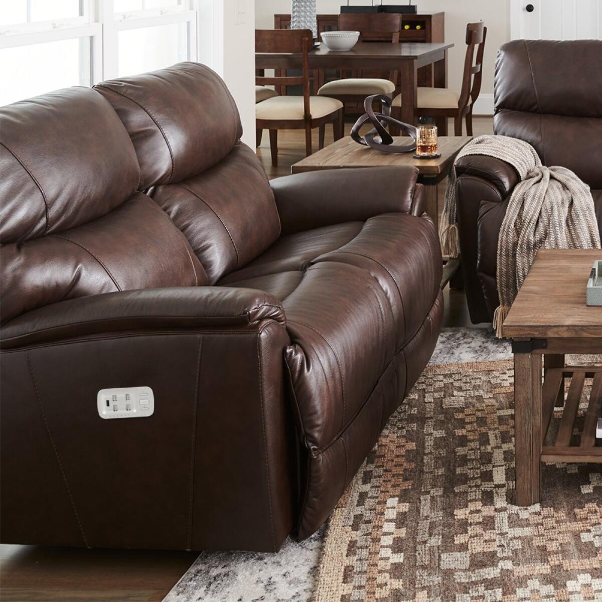 Trouper Power Reclining Loveseat w/ Headrest & Lumbar - Image 2