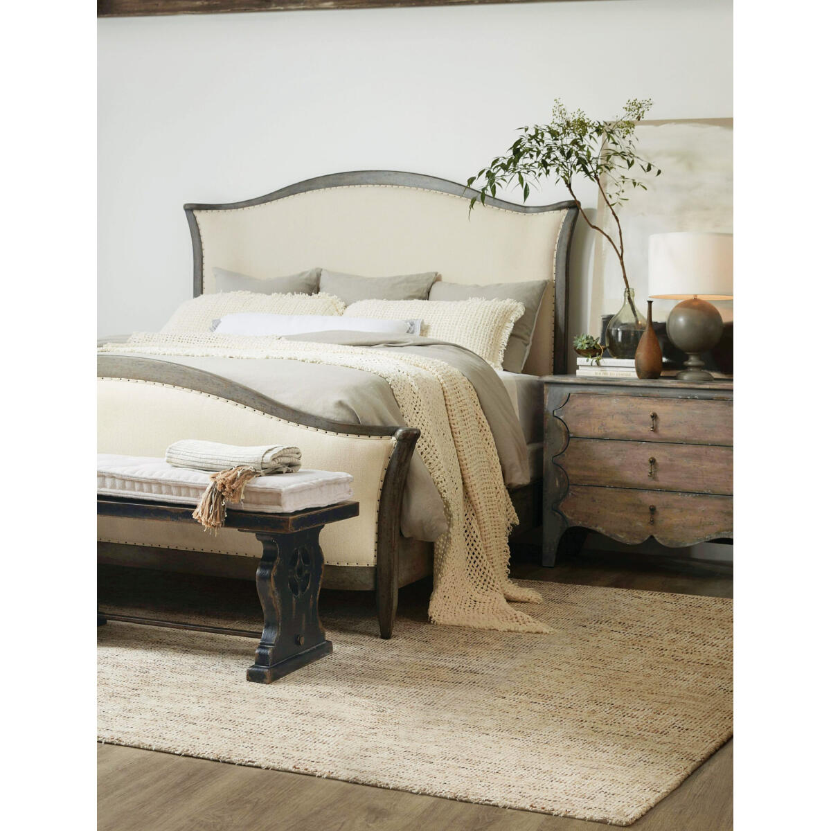 CiaoBella Ciao Bella King Upholstered Bed- Speckled Gray - Image 2