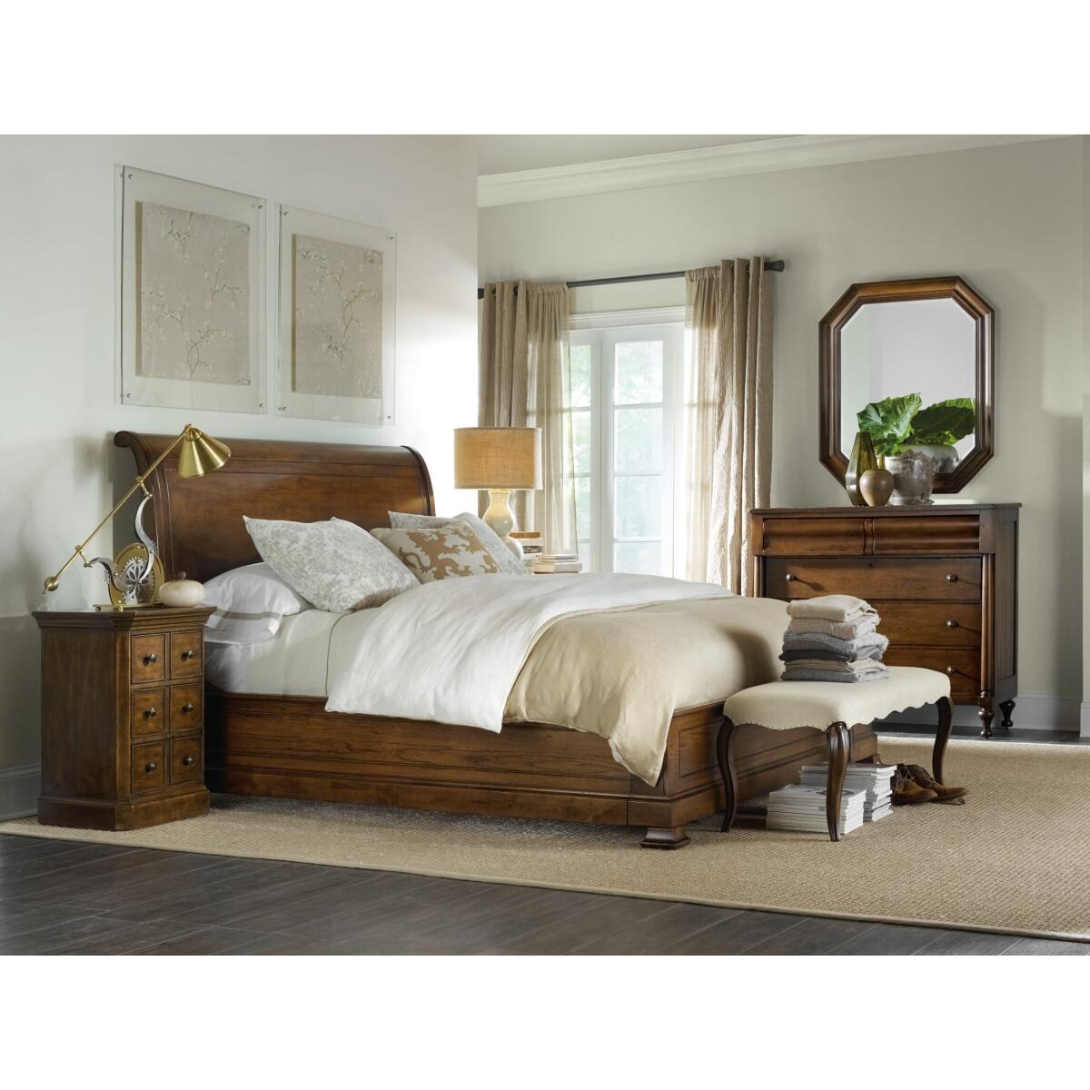 Archivist Archivist King Sleigh Bed w/Low Footboard - Image 2