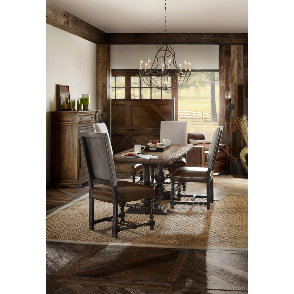 HilCountry Balcones 60in Friendship Table w/2-12in Leaves - Image 2