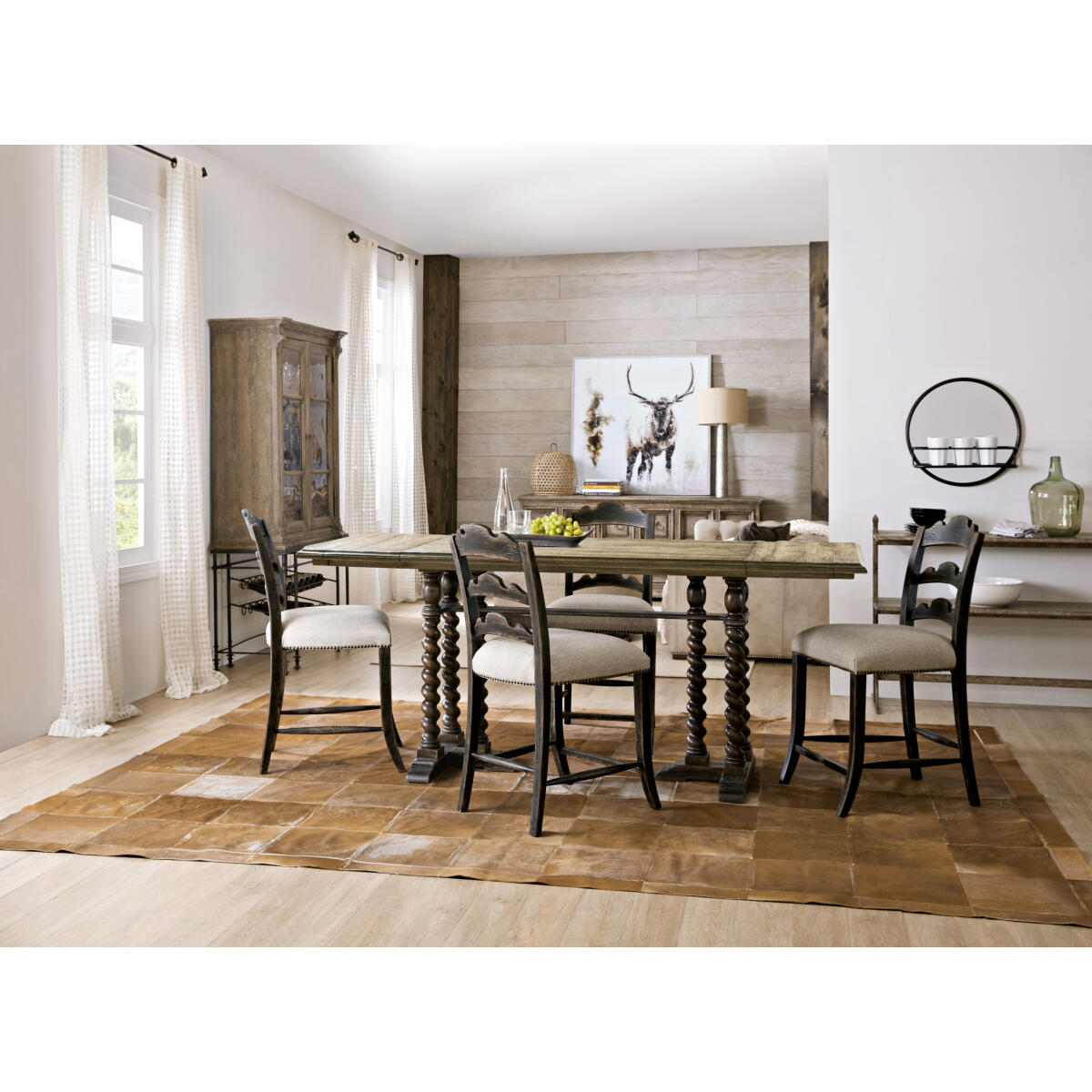 LaGrange La Grange Twin Sisters Ladderback Counter Stool - Image 4