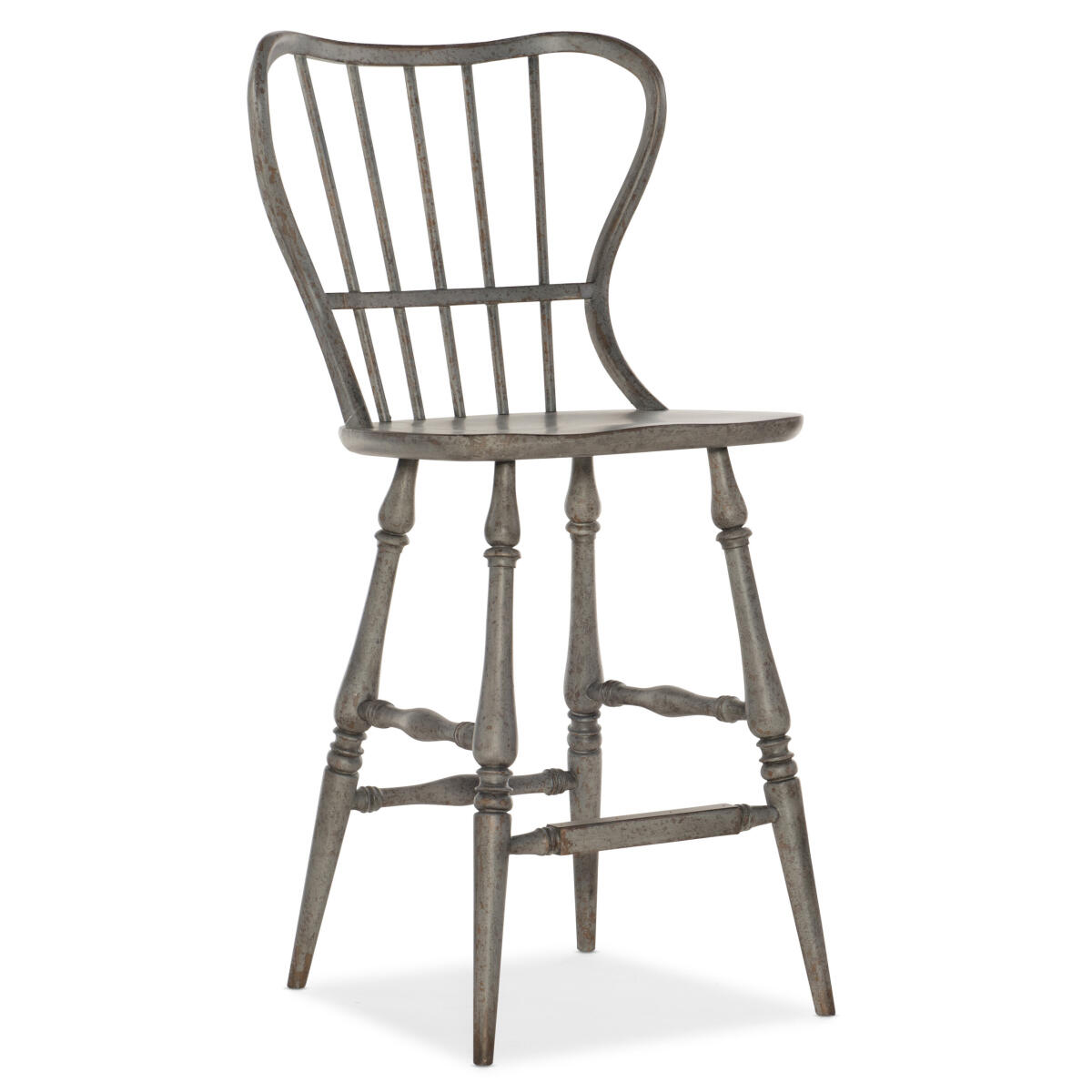 CiaoBella Ciao Bella Spindle Back Bar Stool-Speckled Gray CiaoBella Ciao Bella Spindle Back Bar Stool-Speckled Gray - Image 1