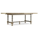 CiaoBella Ciao Bella 84in Trestle Table w/ 2-18in Leaves-Natural/Gray