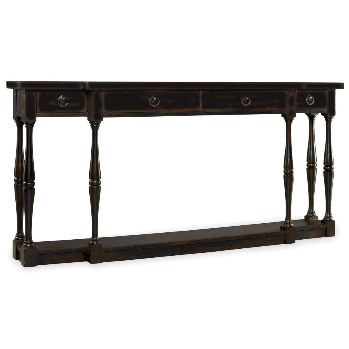 Sanctuary Sanctuary Four-Drawer Thin Console – Ebony Sanctuary Sanctuary Four-Drawer Thin Console - Ebony - Image 1