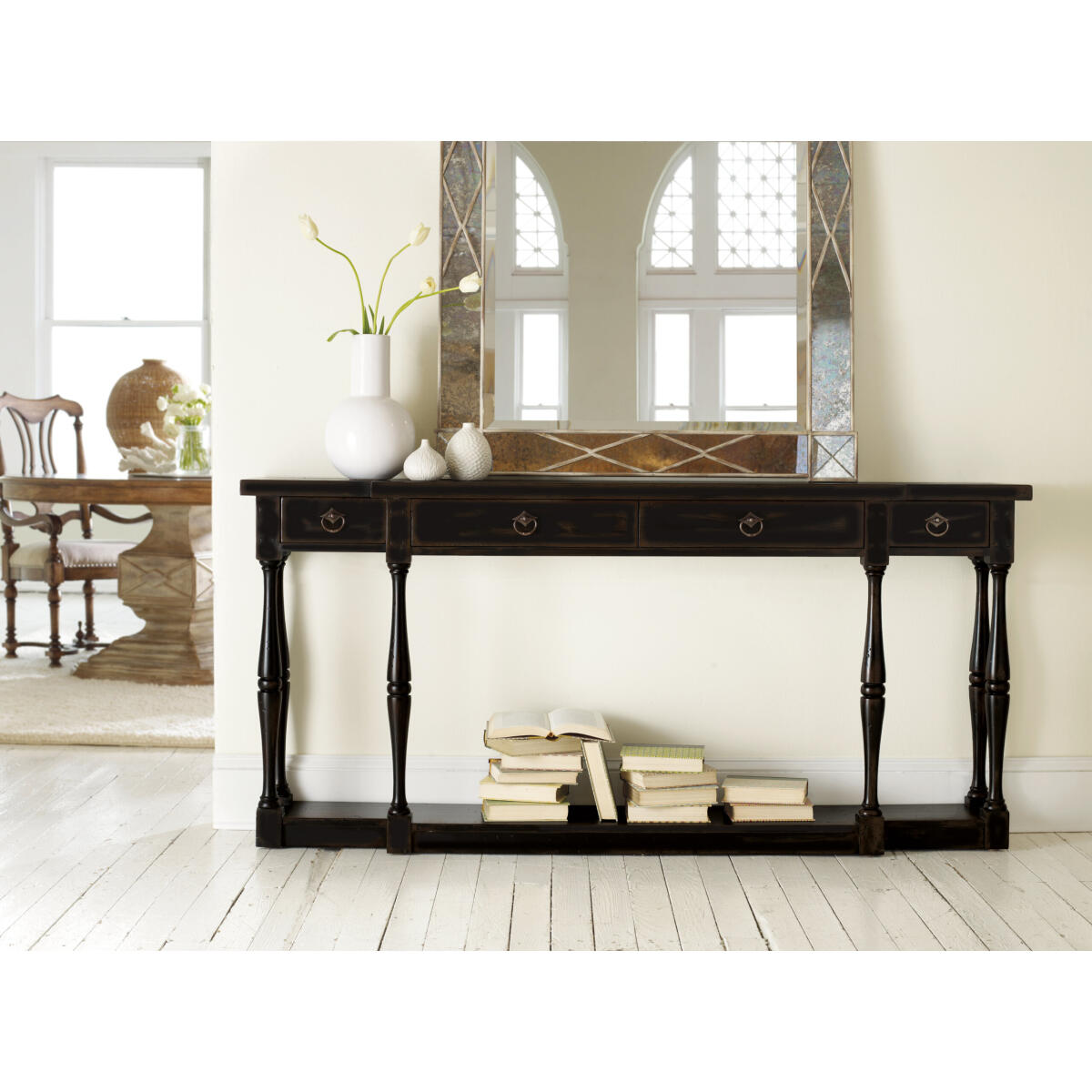 Sanctuary Sanctuary Four-Drawer Thin Console - Ebony - Image 2