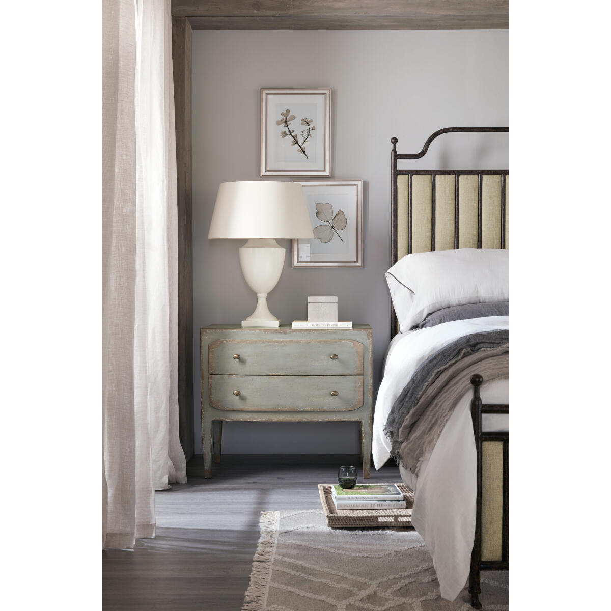 CiaoBella Ciao Bella Two-Drawer Nightstand- Speckled Gray - Image 2