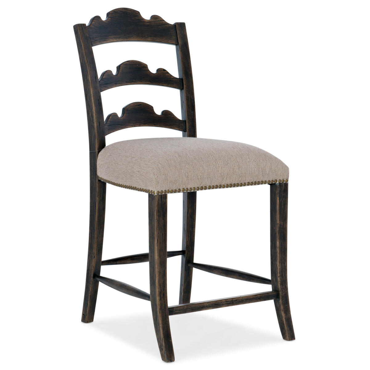 LaGrange La Grange Twin Sisters Ladderback Counter Stool LaGrange La Grange Twin Sisters Ladderback Counter Stool - Image 1