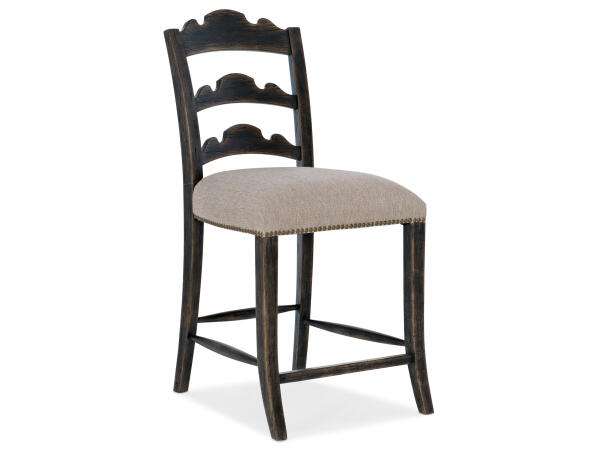 LaGrange La Grange Twin Sisters Ladderback Counter Stool Bar Furniture Dark Wood LaGrange La Grange Twin Sisters Ladderback Counter Stool Bar Furniture Dark Wood