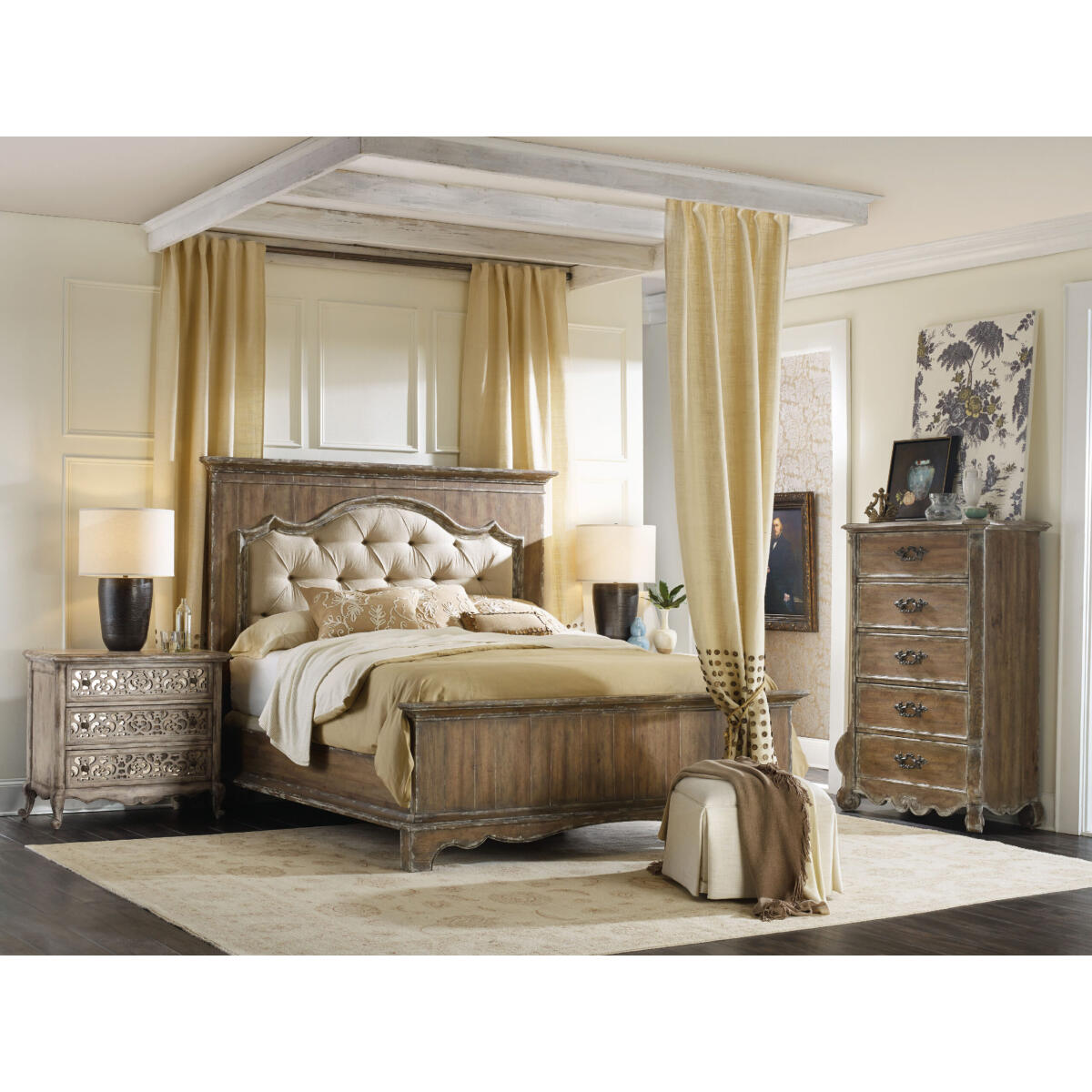 Chatelet Chatelet King Upholstered Mantle Panel Bed - Image 2