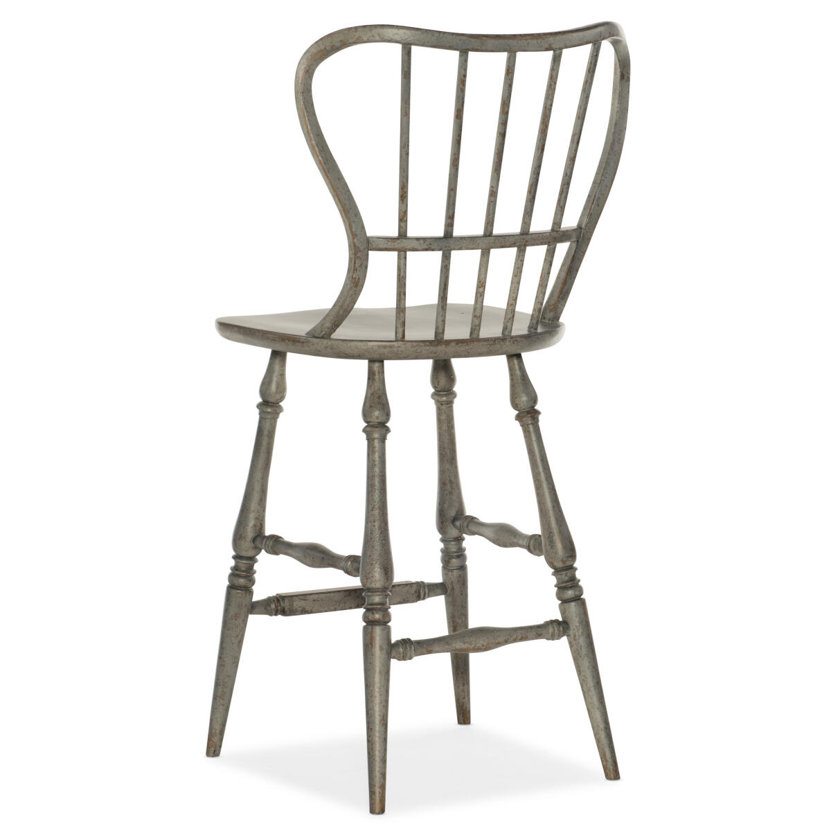 CiaoBella Ciao Bella Spindle Back Bar Stool-Speckled Gray - Image 2