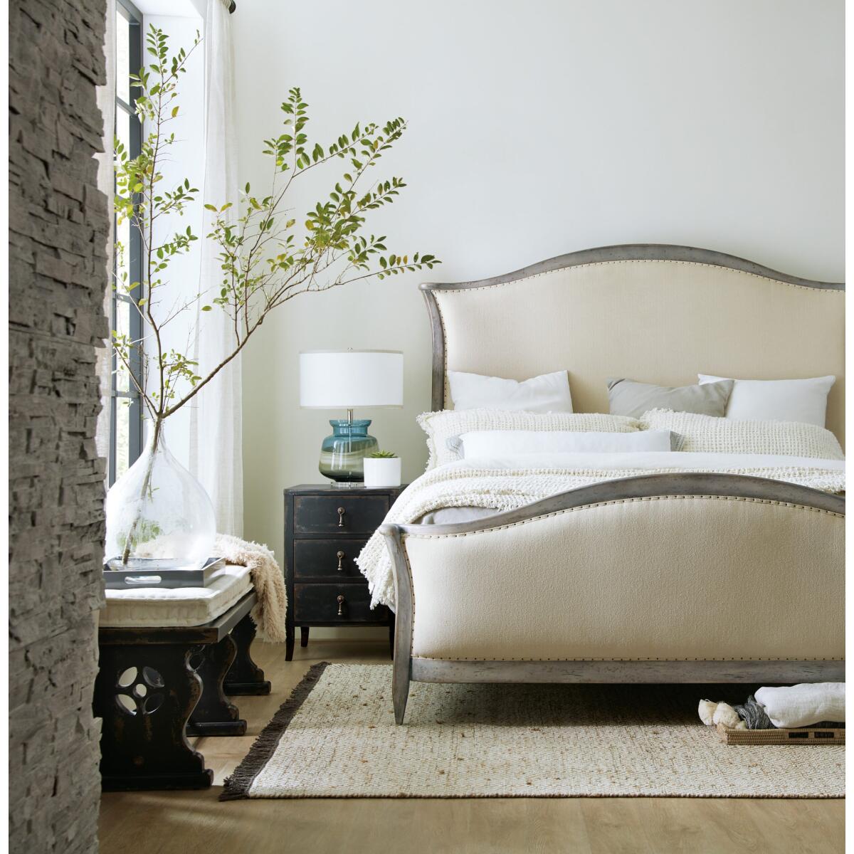 CiaoBella Ciao Bella King Upholstered Bed- Speckled Gray - Image 3