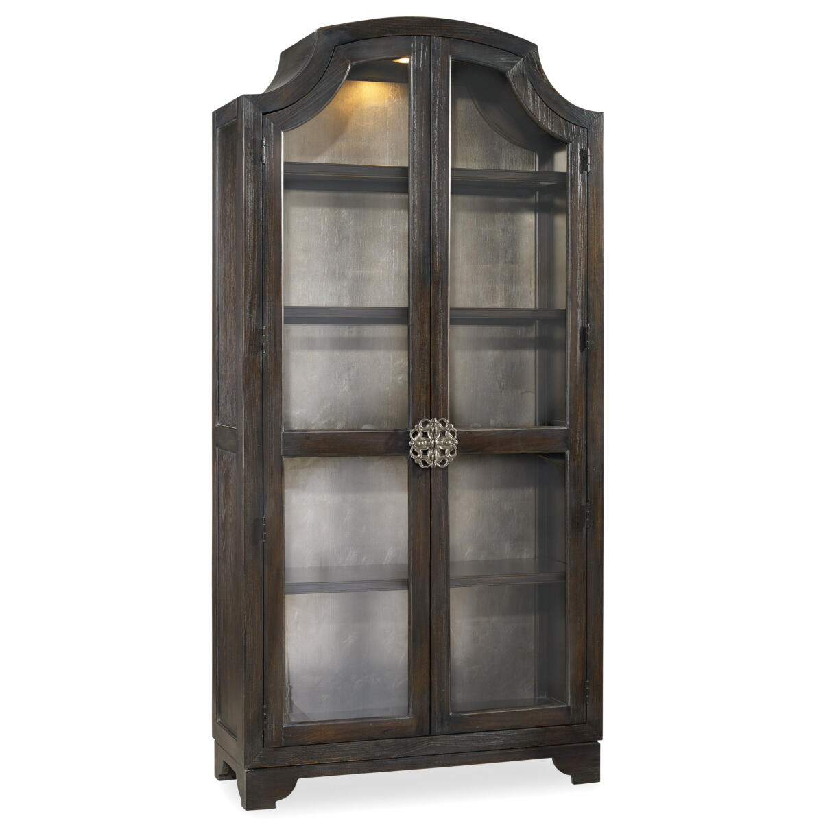 Sanctuary Sanctuary Glass Bunching Curio-Ebony Antiqued Oak Sanctuary Sanctuary Glass Bunching Curio-Ebony Antiqued Oak - Image 1