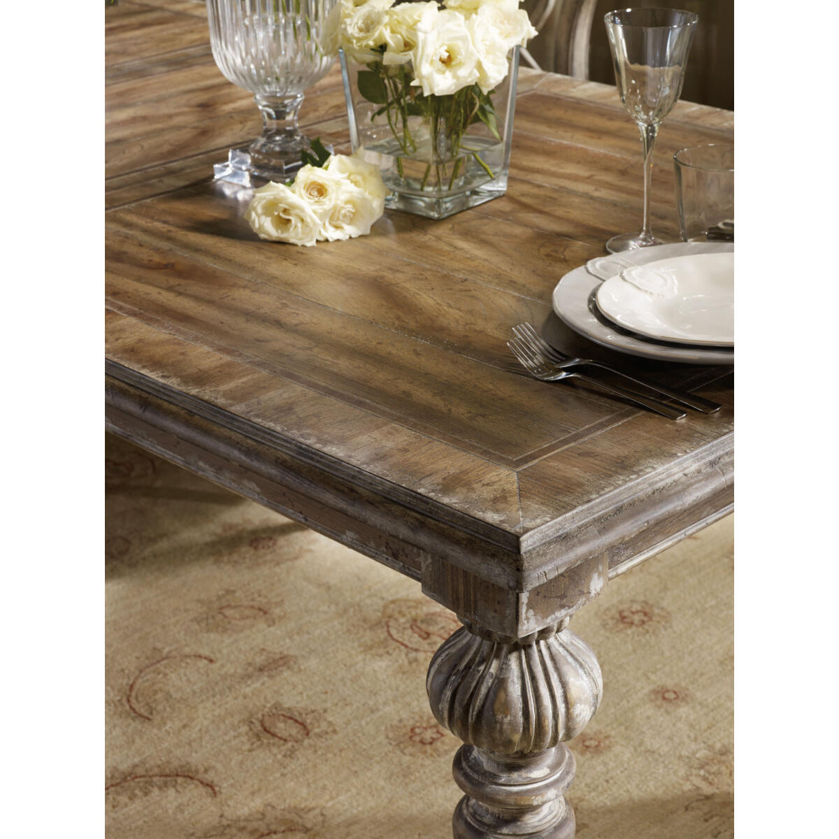 Chatelet Chatelet Rectangle Leg Dining Table with Two 18'' Leaves - Image 4