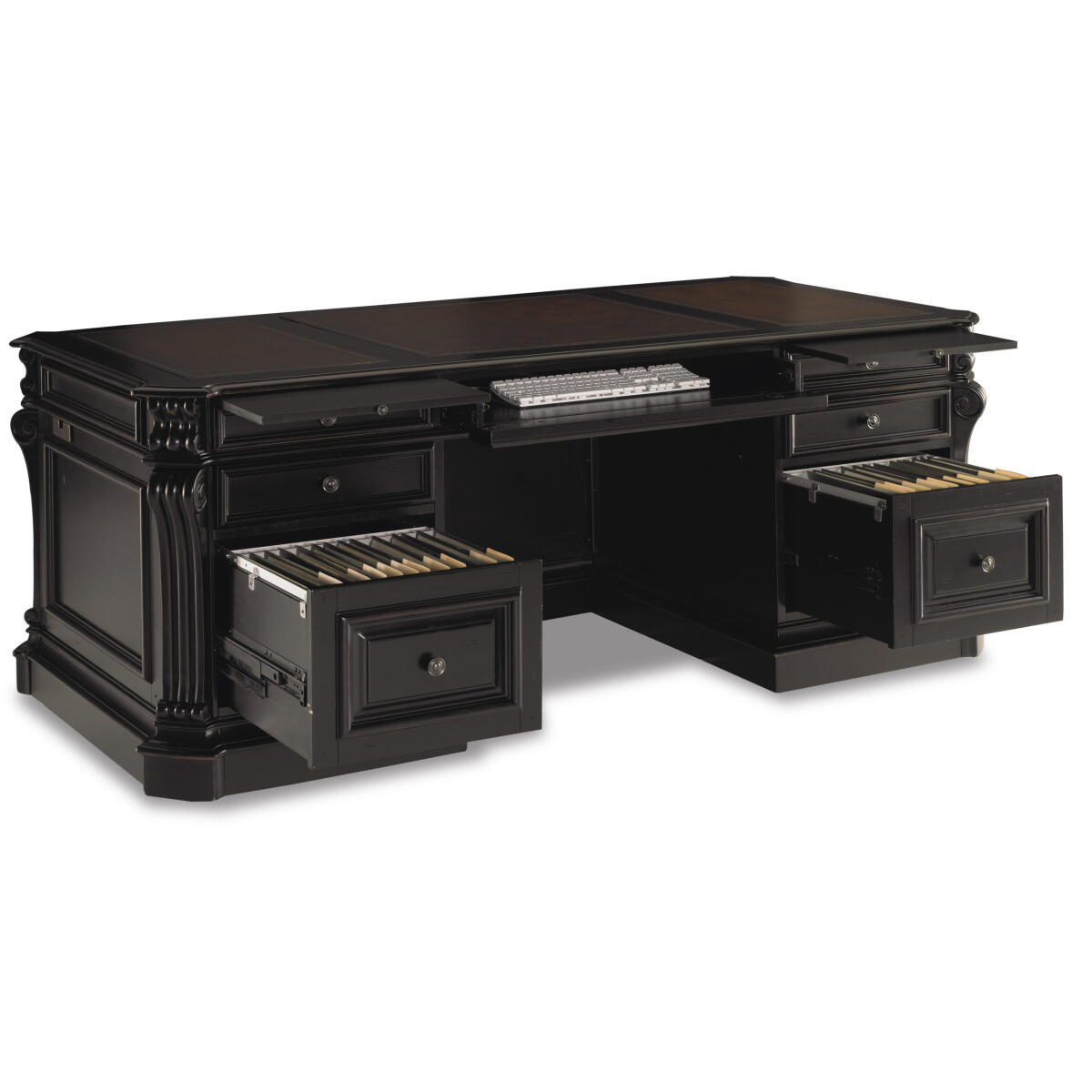 Telluride Telluride 76'' Executive Desk w/Leather Panels - Image 4