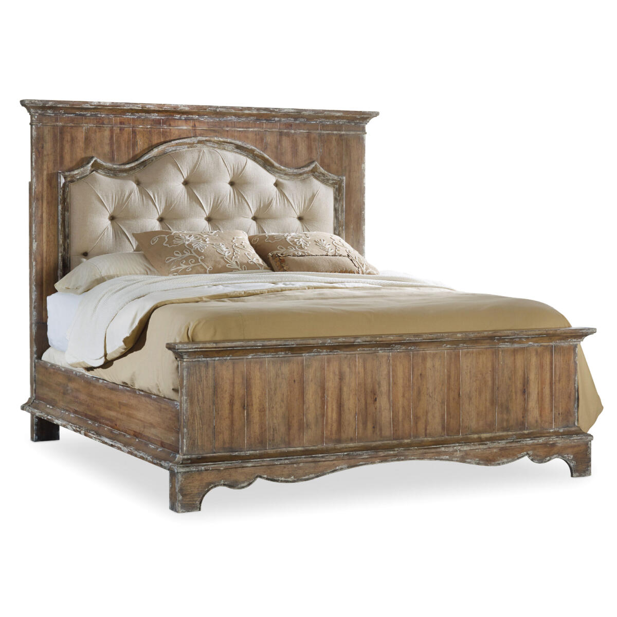 Chatelet Chatelet King Upholstered Mantle Panel Bed Chatelet Chatelet King Upholstered Mantle Panel Bed - Image 1