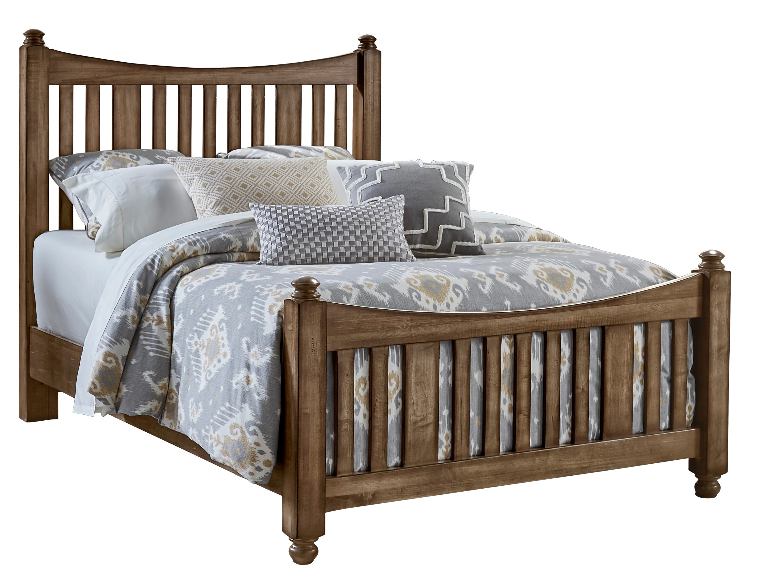 Maple Road Slat Poster Bed With Slat Poster Footboard - 117-558/855/722, 117-668/866/733/MS2, 117-668/866/944/MS2